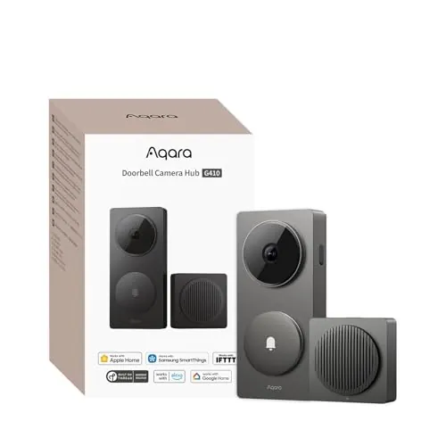 Aqara 2K Timbre con Camara Hub G410, HomeKit Secure Video, 4:3, Gris