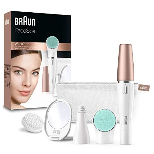 Braun Depiladora Facial Mujer FaceSpa 851V, Oro Rosa