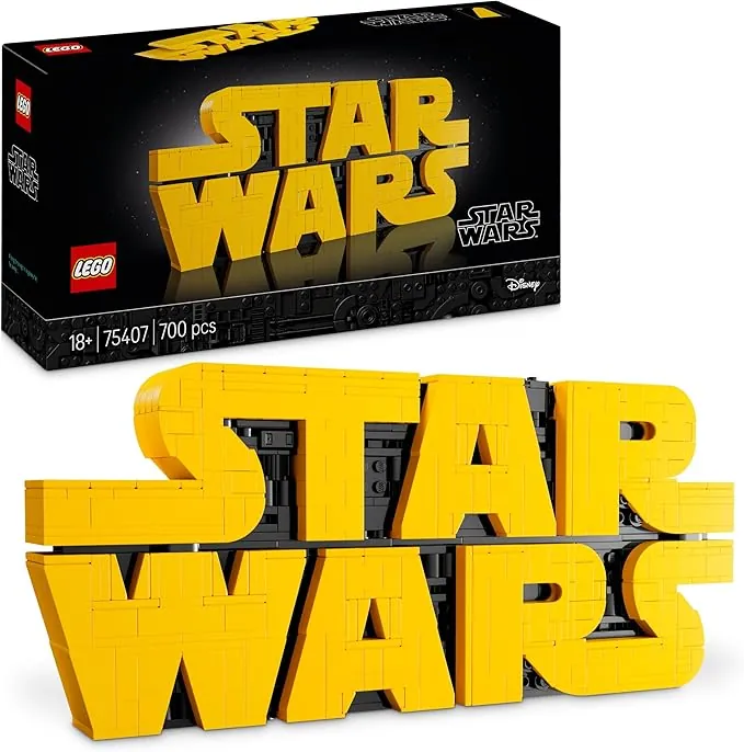 LEGO Star Wars 75407 Logotipo de Star Wars para Construir - Maqueta 3D de Colección para Adultos - Decoración para Hogar y Oficina - Regalo para Hombres, Mujeres, Adolescentes y Fans