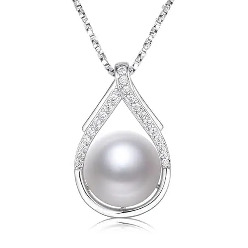 NONNYLLEI Collar de Perlas - Regalo para Esposa, Mujeres, Aniversario, Día de la Madre, Boda, Cumpleaños, Navidad y San Valentín - Joyería Pearl
