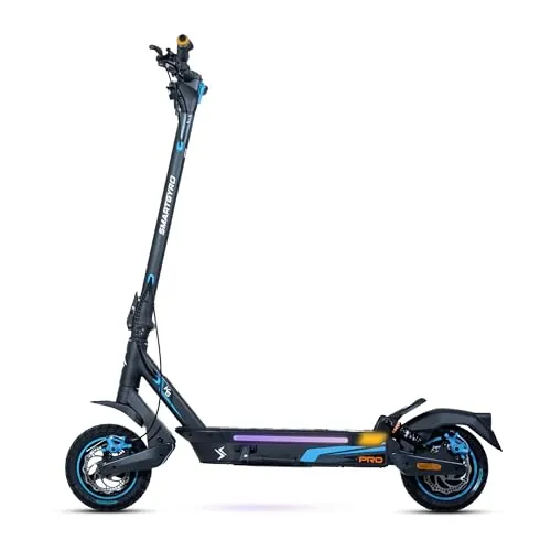 smartGyro K5 PRO - Patinete eléctrico de 48V 1000W, 15.000 mAh, Suspensiones Delanteras y Traseras, Display Multifunción, Ruedas de 10 Neumáticas (Black 1000w 15Ah)