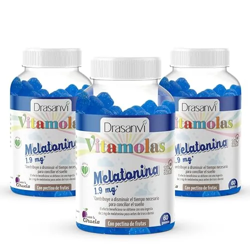 Melatonina Gominolas 1.9mg Drasanvi Sabor Ciruela 60 Gummies Sin Gluten
