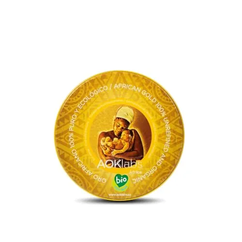 AOKlabs - Oro Africano | SIN REFINAR, PURO, ECOLÓGICO | Manteca de Karité 100% Natural | HIDRATANTE Y REGENERATIVO | Cuidado Integral Piel | CARA CUERPO Y CABELLO | (100 ml)
