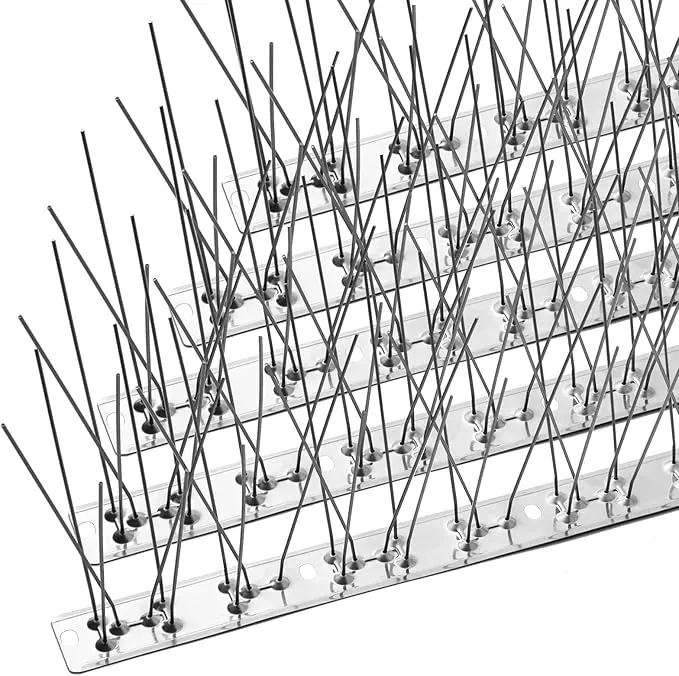 OFFO Pinchos Antipalomas, Pinchos para Palomas Inoxidable de 2,08m,Pinchos Palomas Exterior Resistente para Balcones, techos, Jardines o barreras privadas.