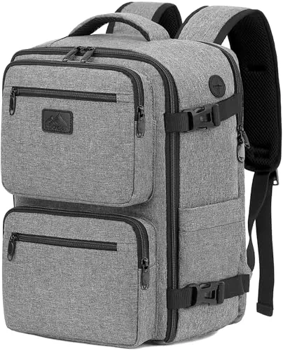 LYNXCHER Mochila 40x30x20 Viaje Cabina Avión Equipaje de Mano Aprobada para Ryanair EasyJet 24L con Compartimento para Portátil 15,6 Pulgadas Trabajo y Viaje Unisex,Gris