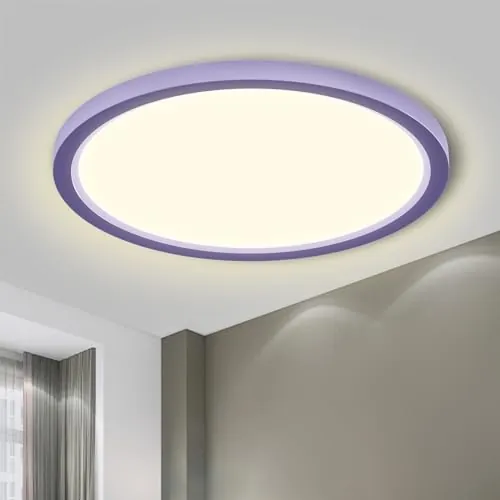 LQWELL® Lámpara de Techo LED Lámpara de Techo, IP44 Lámpara de Baño Impermeable Redonda Plana 23W 4000K 2600LM Delgada para Sala de Estar Baño Dormitorio Cocina Pasillo Sótano Oficina, 300 * 25mm