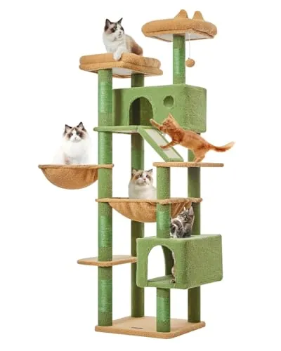 Taoqimiao Árboles Rascadores para Gatos Grandes 180 cm MSC026L Verde