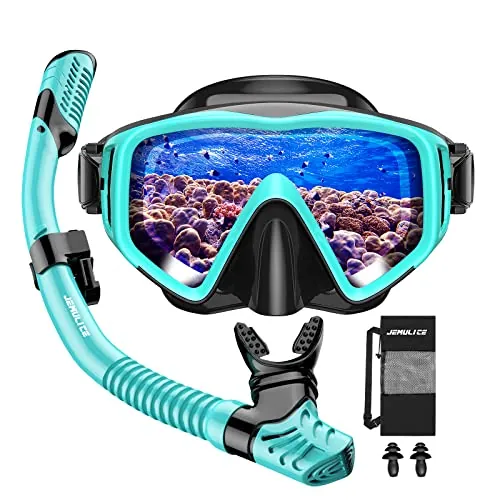 JEMULICE Gafas y Tubo de Snorkel Set para Adulto