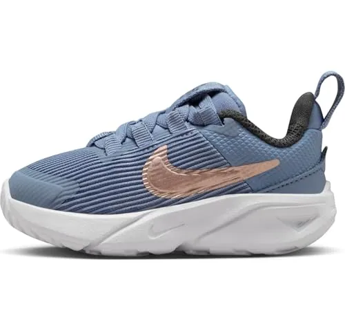 Nike Zapatillas Unisex para niños Star Runner 4 para bebés y niños pequeños, Ashen Slate/MTLC Red Bronze-Armory Navy, Talla 19,5 EU, Ashen Slate Mtlc Red Bronze Armory Navy, 19.5 EU