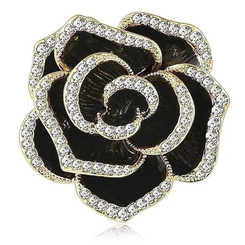 XSQD Broche Mujer, Mujer Broches creativos, Día de Madre Regalo, Broche de diamantes imitación de moda, Accesorios Regalos de joyería, aleación Decoración Brooch, flores Insignias pines