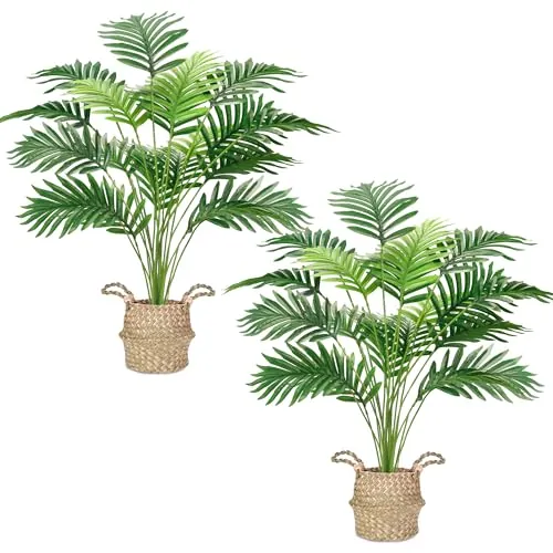 Der Rose 2 paquetes de plantas artificiales colgantes pequeñas, plantas artificiales de vaina de guisante, decoración estética para interiores, sala de estar, oficina, estante