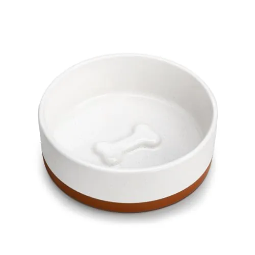 MALACASA Cuencos para perros, cuencos de cerámica para comida y agua para perros de tamaño pequeño, capacidad de 1.5 tazas, cuenco para mascotas para cachorros y gatos (S-1.5 tazas)