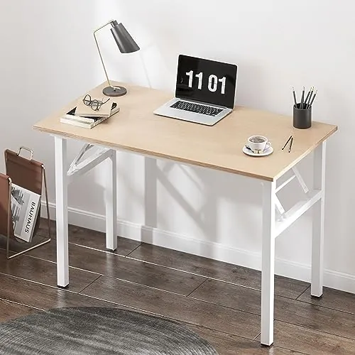 SogesHome - Mesa plegable para ordenador, escritorio de oficina, lugar de trabajo para trabajar desde casa, mesa de comedor, mesa de conferencias, 100 x 60 x 75 cm