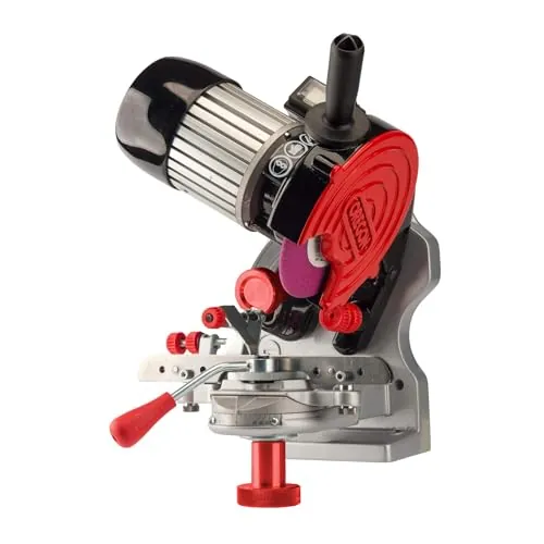 Oregon 410-230 Afilador de Cadena de Motosierras Profesional de 230 Voltios, Sistema Universal para Todo Tipo de Motosierras 410-230 Color Gris, Negro, Rojo