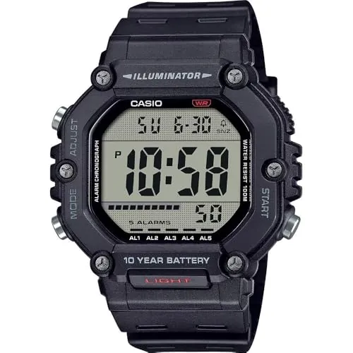 Casio Reloj Digital de Cuarzo para Hombre con Correa de plástico AE-1600H-1AVEF