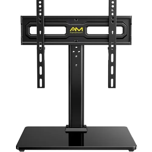 Soporte Giratorio para TV Sobremesa Universal para TV de LCD LED OLED de 24-60 Pulgadas - Soporte Pie de Altura Ajustable, Máxima de 45kg, VESA Máx. de 400x400 mm