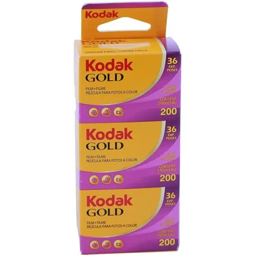 Kodak Gold 200 GB135-36 - Película para Fotos, Embalaje Vertical, Paquete de 3 Unidades