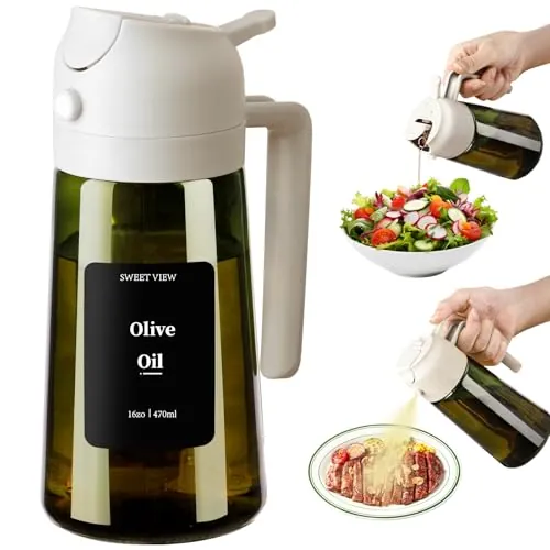 SWEET VIEW Aceitera Spray Pulverizador y Dispensador Aceite
