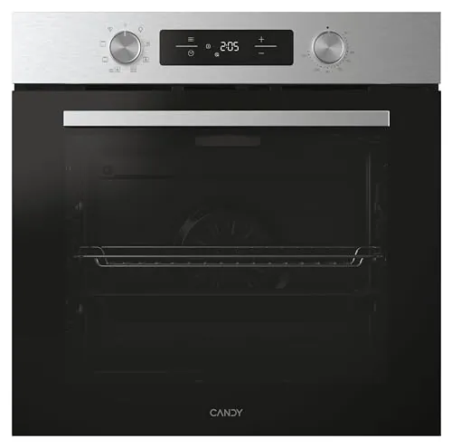 Candy Bake 600 CA6 N1T1HTX Horno Multifunción, 71L, Conectividad WIFI, 1 Bandeja y 1 Rejilla, Limpieza Hidrolítica, 9 Funciones, Display Basic UX, Puerta Doble Cristal, Negro e Inox