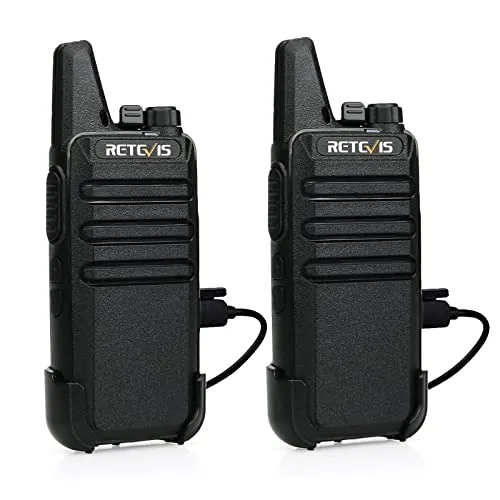 Retevis RT622 Walkie Talkie Profesionales, PMR446 16 Canales Walky Talky Recargable, CTCSS DCS Sonido Claro, VOX, Walkie Talkie Larga Distancia para Adultos, Senderismo (Negro, 1 Par)
