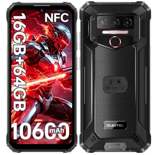 OUKITEL WP23S Móvil Rugerizado 16GB+64GB 10600mAh Smartphone Android 15 NFC