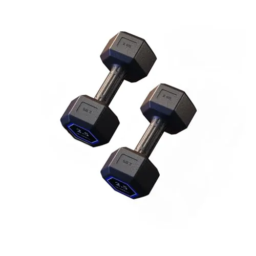 MAGIC SELECT Set de 2 Mancuernas 2.5Kg PVC Y Hierro de Arena