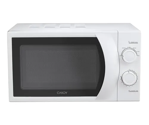 Candy Smart CMW 2070M, Microondas, 20L, 1200W, 6 Niveles de Potencia, Descongelación Automática, Alerta Acústica Fin Cocción, Plato 24,5CM, Blanco