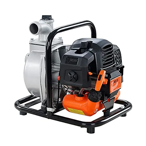 FUXTEC gasolina bomba de agua FX-WP143 con 8.000 l produción y max. Gartenpumpe Teichpumpe Förderhöhe 30 m