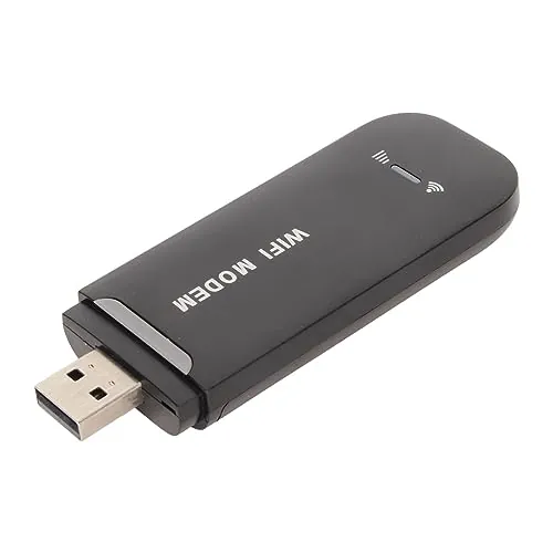 Enrutador WiFi 4G de Alta Velocidad, hasta 150 Mbps, Admite 10 Usuarios, Ranura para Tarjeta SIM, Módem WiFi USB 4G LTE Portátil para Oficina, Viajes a Casa, Plug and Play (Black)