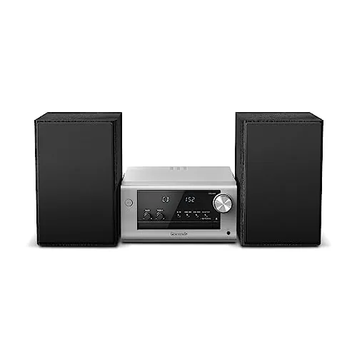 Panasonic SC-PM700EG-S Neat Micro Hi-Fi Sistema Estéreo Compacto con CD, FM Radio, USB y Bluetooth, Altavoces de 80 W, Control De Graves, Plateado