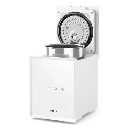 Livatro Humidificador de Aire 3L Top-Fill, Humidificador de Vapor Caliente de Acero Inoxidable, Reduce el 99,97% de las Bacterias,Temporizador y Modo Sueño,para Bebés,Oficina, Dormitorio,Sala de Estar