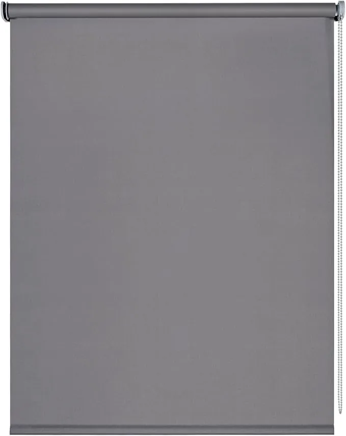 Estores enrollables Opacos Premium, Estor Opaco para Máxima Privacidad con Fácil Instalación en Techo o Pared, Persiana Opaca para Salon o Dormitorio STORESBASIC Gris 160x250