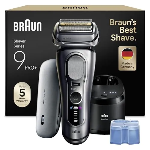 Braun Series 9 Pro+ Afeitadora Eléctrica Hombre, 9677CCE, Plata