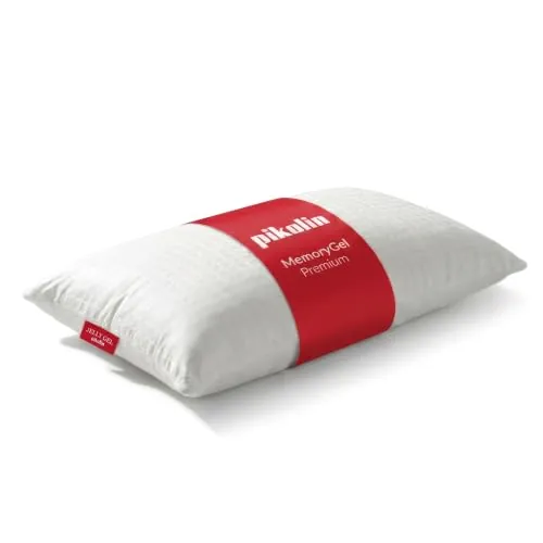 PIKOLIN - Almohada Viscoelástica 75 cm con Memory Gel Premium JellyGel - Efecto Fresco, Firmeza Media, Ergonómica Cervical, Transpirable e Hipoalergénica