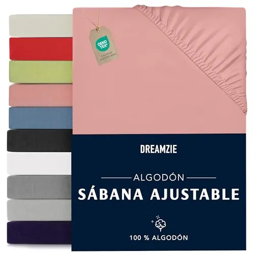 Dreamzie - Sábanas Bajeras 70x160cm Ajustable - 100% Algodon - Jersey
