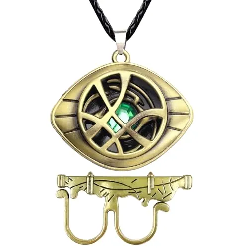 Ubephant Collares Anime，Cosplay Anime Collar niño Anime Calado Color Verde Diseño de Grabado Anime Ring Regalos Joyería para Cumpleaños de Fans