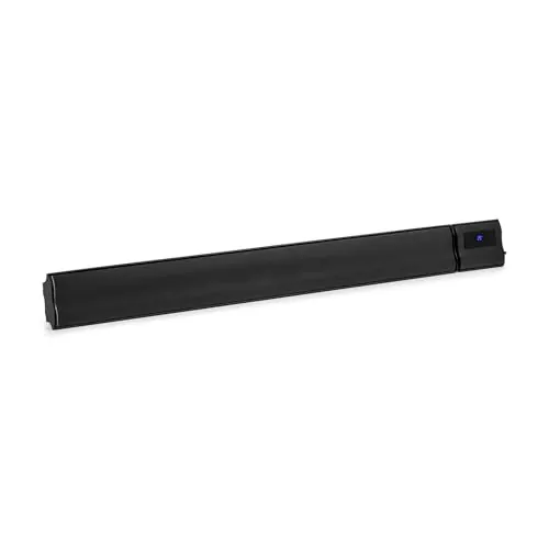 Klarstein Radiador Electrico Bajo Consumo Infrarrojo para Patio o Terraza Cerrada, de 2400W, con Mando, Radiadores Bajo Consumo Electricos con Temporizador, LED, Estufas Terraza y Jardín, Sin CO2