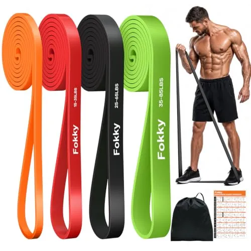 Fokky Set Gomas Elasticas Musculacion 4 Niveles con Bolsa Transporte