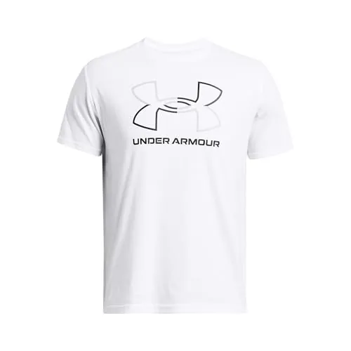 Under Armour UA GL Foundation Update Camiseta de manga corta para hombre, camiseta estampada para hacer deporte, color blanco/negro