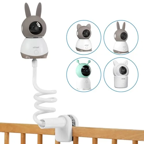 ieGeek Soporte Camara Vigilancia Bebe, Soporte Vigilabebes Universal para Cunas Bebe con Tornillo 1/4", Compatible Camara Baby 1T, Baby 4, y Otros Mayoría de Monitor Bebes