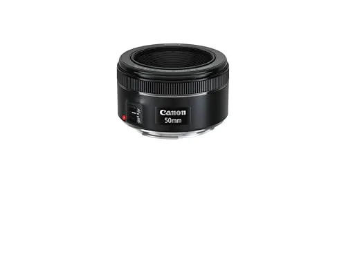 Canon 0570C005AA - Objetivo para cámara réflex (EF 50 mm, F/1.8 STM), color negro