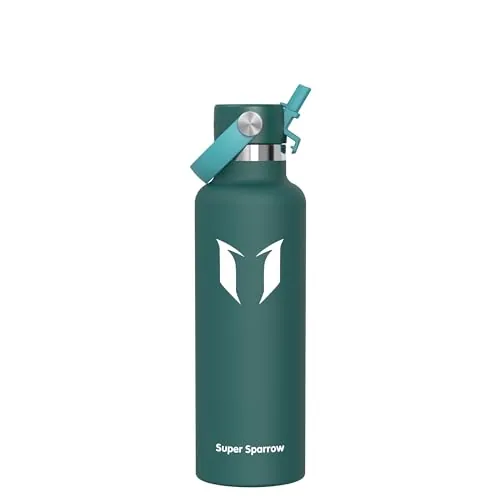 Sparrow Botella Agua Acero Inoxidable 750ml FlipFlow Botella Termica Pajita