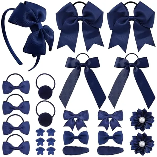 Nevy - Juego de 25 horquillas para el pelo para niña, color azul