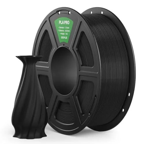 DEEPLEE PLA Pro Filamento 1.75 mm, Negro, Bobina 1 kg