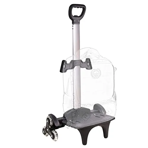 Amythe Carro para Mochila Escolar 6 Ruedas Negro Plegable