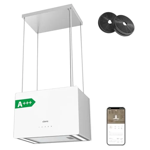 CIARRA CBCS4850 Campana Extractora en Isla sin Salida de Humos Blanco 48cm