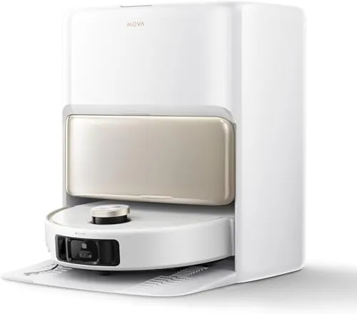 Mova V50 Ultra Complete Robot Aspirador y friegasuelos, Potencia de succión de 24.000 Pa, fregado térmico con Sistema DuoSolution, navegación con elevación, supera obstáculos de hasta 6 cm, Blanco