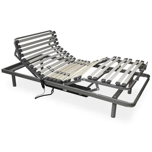 amuéblate online - Cama Articulada Eléctrica Ergotop con 5 Planos y Estructura Reforzada - Ergonómica, Fiable y Silenciosa, Motor Alemán, 105 x 190