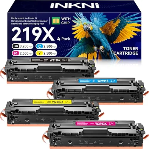 219X (con Chip) Compatible con HP 219X Toner Set MFP 3302FDWG Toner W2190X