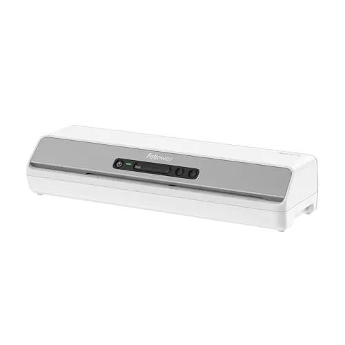 Fellowes Amaris A3 - Plastificadora de documentos, 80-175 micras, uso intensivo, lista para usar en 1 minuto, 10 fundas de plastificar gratis, color blanco